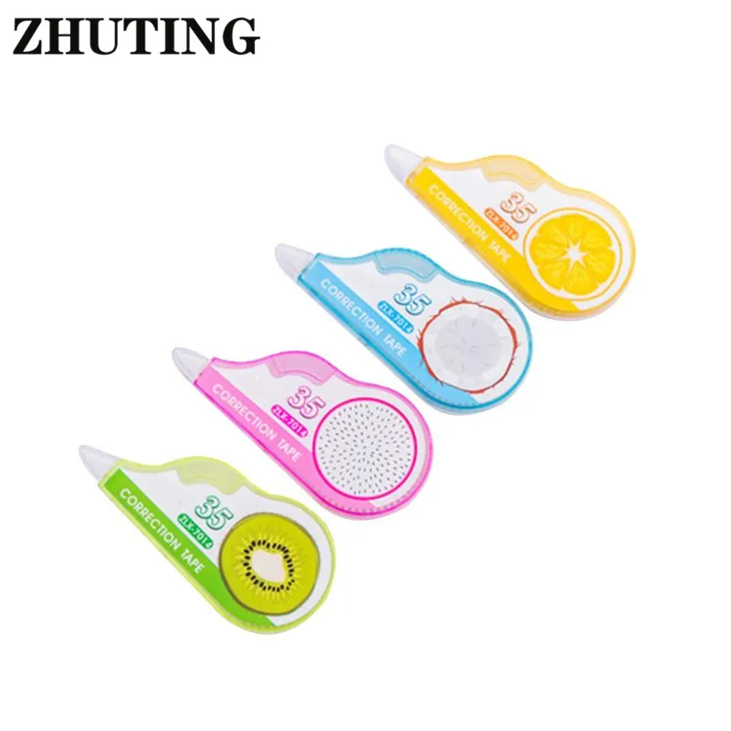 

Fresh Fruit Push Correction Tape Office School Students Writing Decorative Sticker Supply Correction Tape