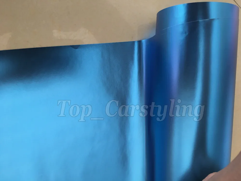 titanium blue satin chrome apa chrome wrap matte foil vinyle vinyle (4)