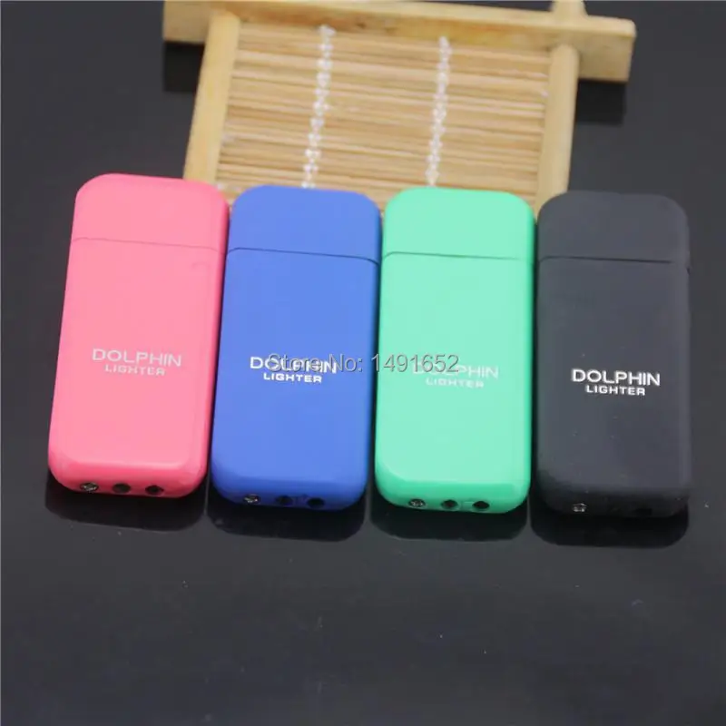 

Ultra thin type Dolphine windproof lighter cigarette lighter Personality lighter Portable Flame Lighter