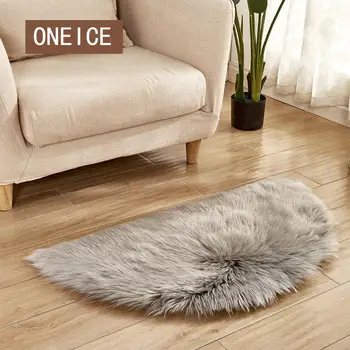 

Rug Carpet Imitation Australian Wool European Door Mat Floor Semi-circular Sofa Living Room Bedside Carpet