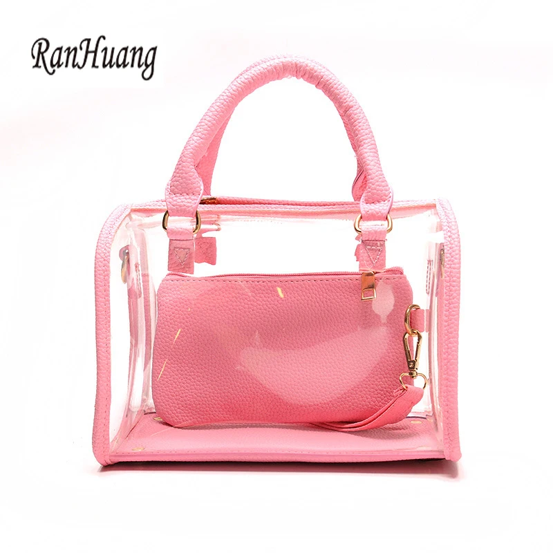 

New Arrive 2017 Women Transparency Handbags Summer Beach Handbags Women's Fashion Shoulder Bags