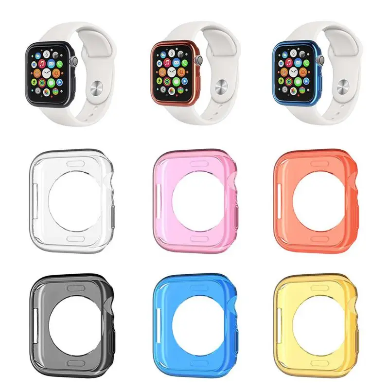 Силиконовый тонкий легкий ТПУ чехол Бампер Мягкий защитная рамка для Apple Watch