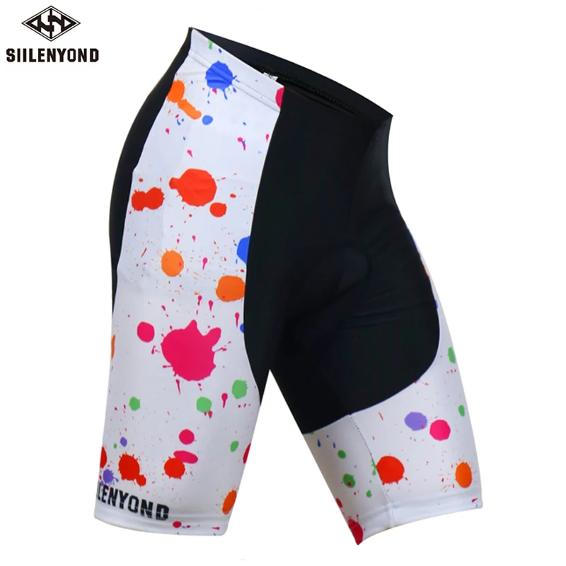 White Shorts Siilenyond ударопрочный Велоспорт колготки дышащий велосипед нагрудник шорты горные велотрусы быстросохнущие велосипедные шорты брюки - Цвет: White Shorts