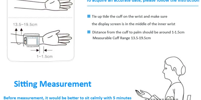 Цифровой измеритель артериального давления, пульсометр, Тензиометр, наручные автоматический тонометр, сфигмоманометр, измеритель пульса BP