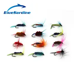 BlueSardine 12 шт. Fly Рыболовные Приманки Сухой Fly Рыбалка молния смесь цветов