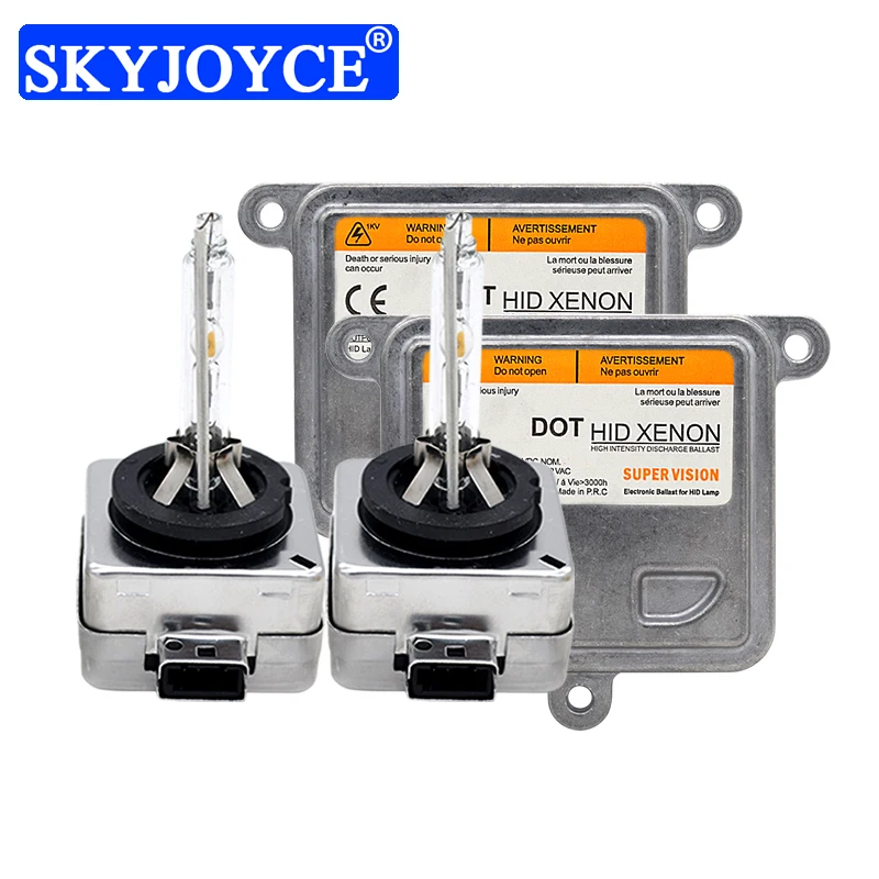 SKYJOYCE 55W Xenon D1S D3S Xenon HID Headlamp Kit 4300K 5000K 6000K D1S D1R D3S HID Bulb 55W Car Headlight Ballast Kit Xenon D1S