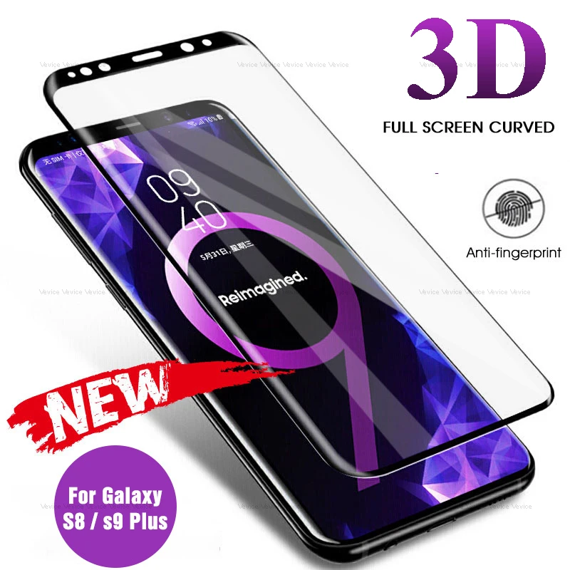 

3D Full Curved Tempered Glass For Samsung Galaxy Note 9 8 S9 S8 Plus S7 S6 Edge Plus Screen Protector For Samsung S9+ S8+ Glass