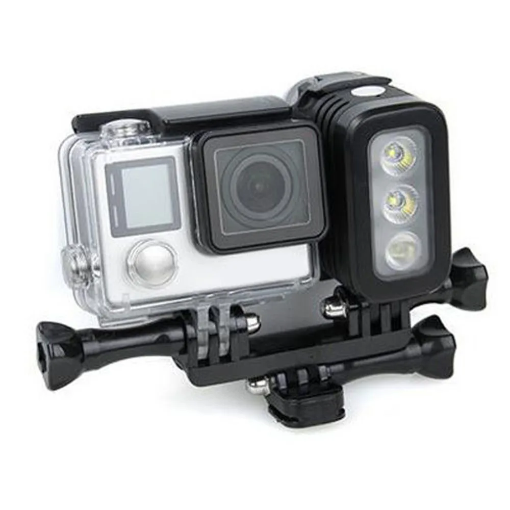 

New Waterproof Photo Flash Light Adjustable 70-400 Lumens LED Shooting Flash Light With Battery For Gopro 3 3+ HERO 4 Cam