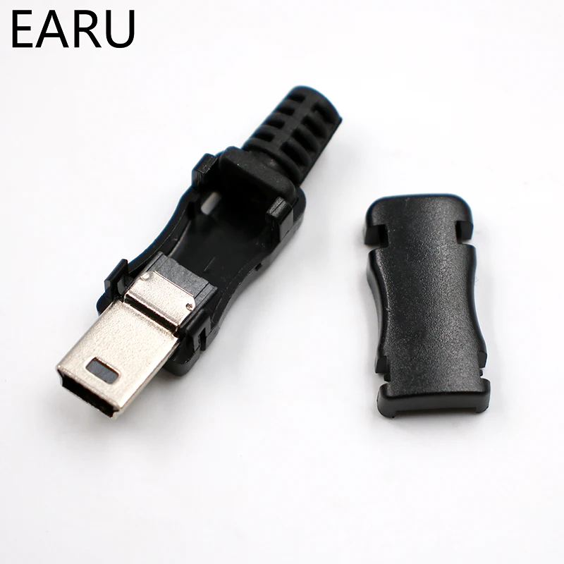 10 шт. Mini USB 5 Pin T порт штекер разъем пластиковая крышка для DIY дропшиппинг Топ SDA кабель для передачи данных провод линия