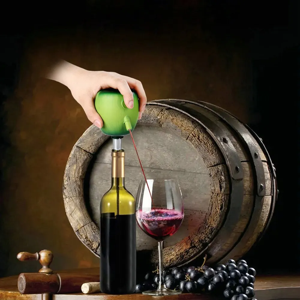 

Best Sale Wine Pourer Electric Red Wine Decanter Homebrew Pump Apple Style Cider Appliance Wine Aerator Quality Wine Accessories
