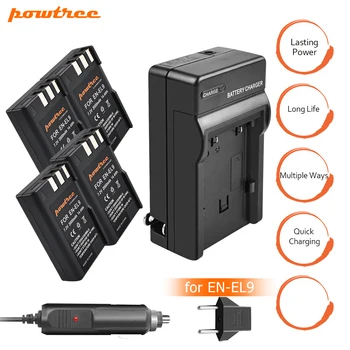 

4X EN-EL9 EN EL9 ENEL9 Rechargeable Camera Li-ion Battery+Battery Charger for Nikon EN-EL9a D40 D60 D40X D5000 D3000 E1007N L20
