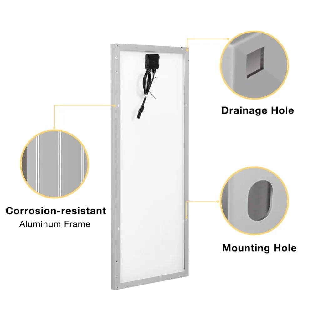 18 Dokio Marca China Painel Solar 100 W Sil&iacute;cio Monocristalino 1175 V x 535x25 MM Tamanho Top Quality bateria Solar China # DSP-100M