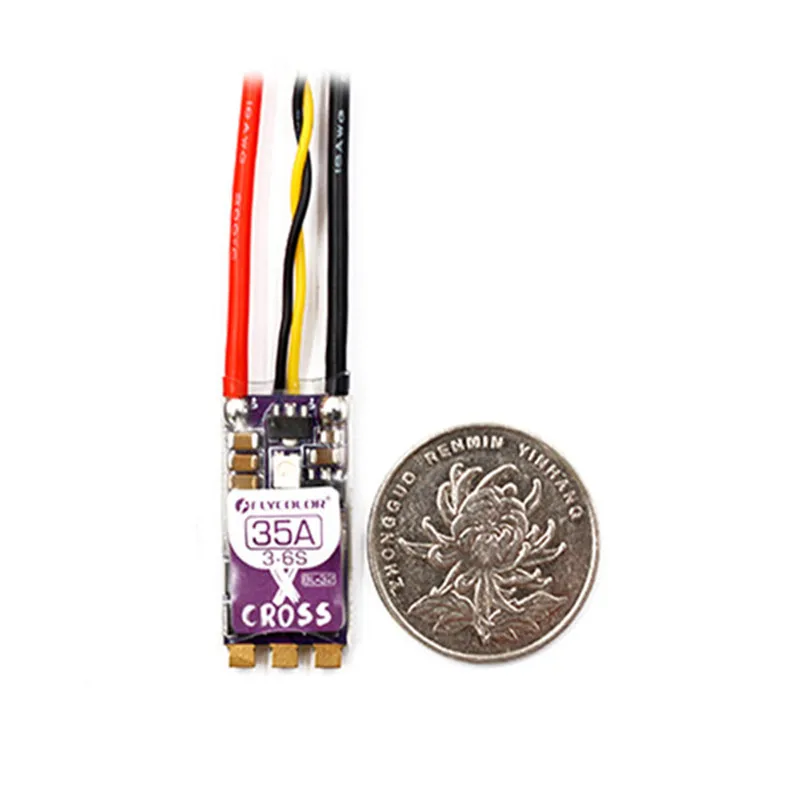 Flycolor X-Cross 35A BLheli_32 с диагональю экрана 3-6 S DShot1200 Brushless ESC с светодиодный свет для беспилотная камера д/у с видом от первого лица игрушка «сделай сам Запчасти Аксессуары
