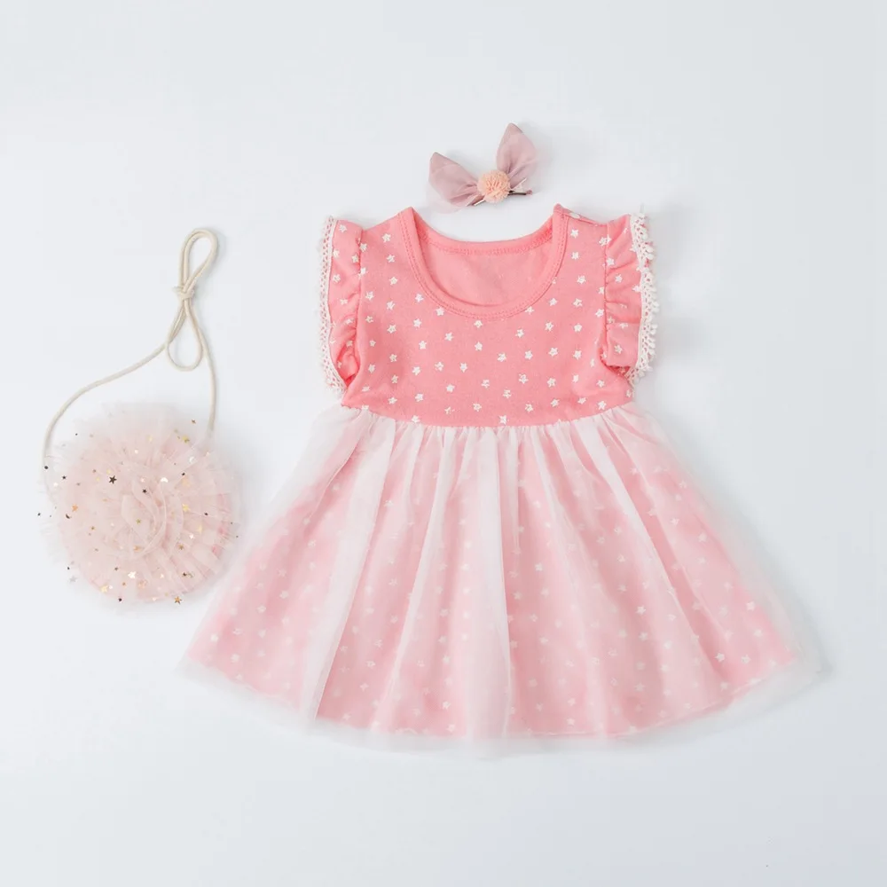 

princess baby girl dress summer 2019 children girl casual clothes pink fashionable short sleeve princess dresses for baby girls