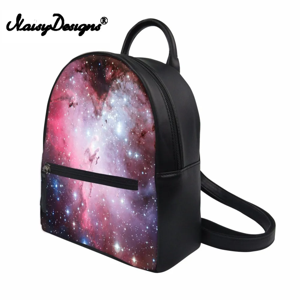 Женская сумка Рюкзак Школьная Сумка Mochila для девочек маленький для путешествий из кожи рюкзак 3D Звездное небо принт рюкзак для путешествий