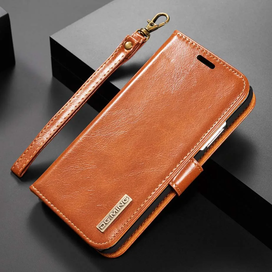 

Luxury Genuine Leather Case Flip Magnetic Back Cover for Iphone 6 6s 7 8 Plus Wallet Cover for IPhone X XS Real Leather Case