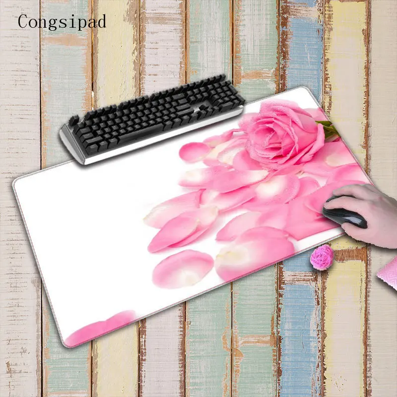 Congsipad FLOWERs mousepad laptop notbook computer gaming Speed Large mouse pad gamer play mats Wit