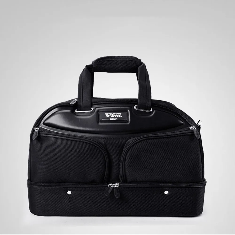 Брендовая сумка для гольфа мужская черная обувь пакет сумки большой емкости двухслойная сумка для одежды - Цвет: black