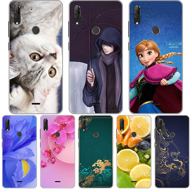 Милый модный чехол с цветочным рисунком для Wiko View 2 Plus чехлы из мягкого ТПУ