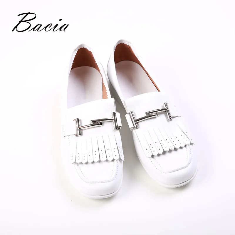 

Bacia spring flat shoes women's shoes leather elegant low heel shoes flat soft leather fashion comfortable casual shoes Fashion