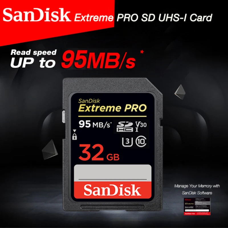 SD Карта SanDisk Extreme Pro SDXC 64 ГБ 128 256 до 170 Φ класс 10 SDHC 32 Гб 95|Карты памяти| |