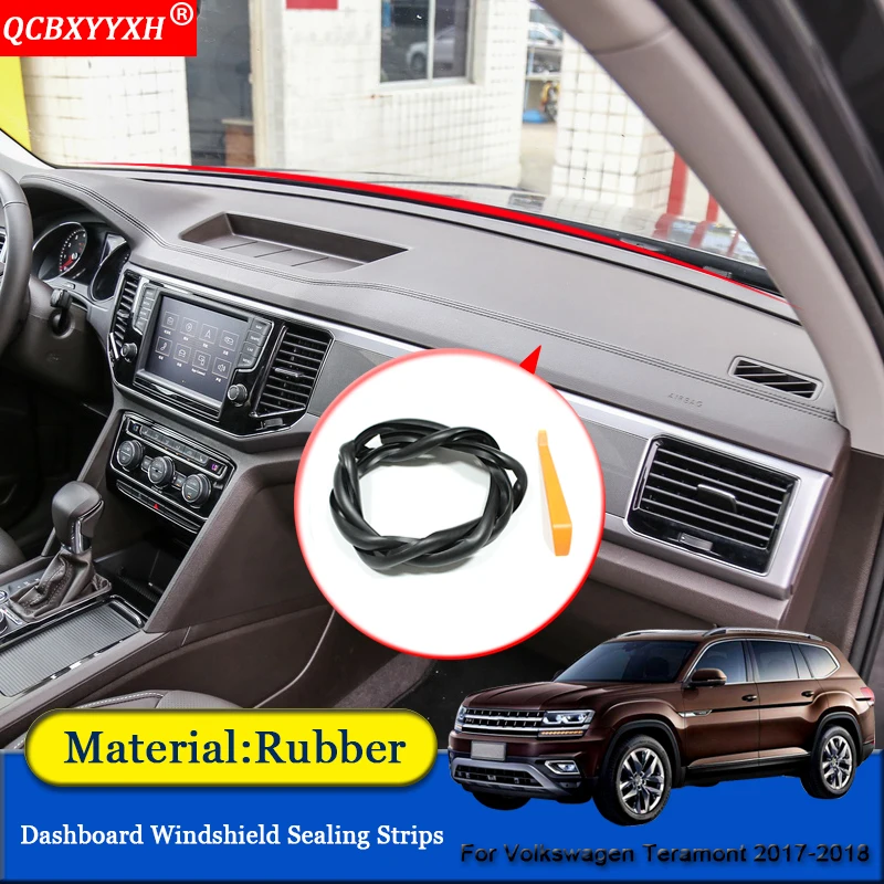 

Car-styling Car Anti-Noise Soundproof Dustproof Car Dashboard Windshield Sealing Strips For Volkswagen Atlas Teramont 2017 2018