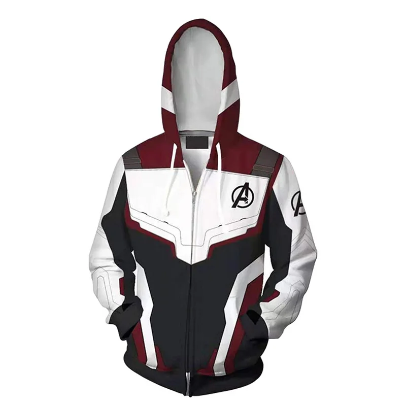 S-5XL Avengers Endgame Quantum Realm Sweatshirt Jacket Advanced Tech Hoodie Cosplay Costumes 2019 fot Women Men Cosplay Coat