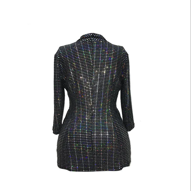 women fashion sequins blazer suits-4