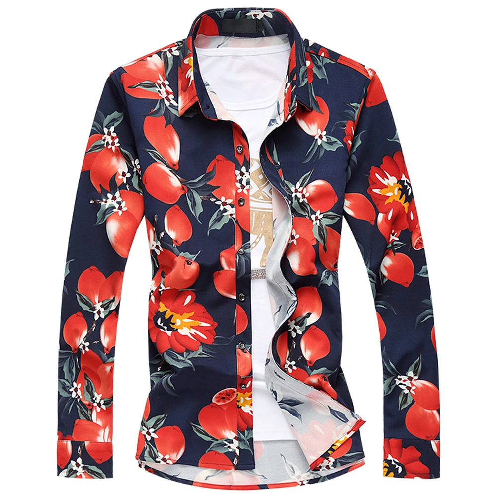 

Men Autumn Dress Shirt Plus Size New Arrival Big Size 5XL 6XL7XL Slim Fit Casual Cotton Printed Social Long sleeve Shirts