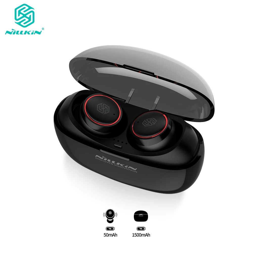 

NILLKIN TWS 5.0 Bluetooth headphone 3D stereo wireless earphone IPX4 water-resistance Handsfree Earbuds with charging case