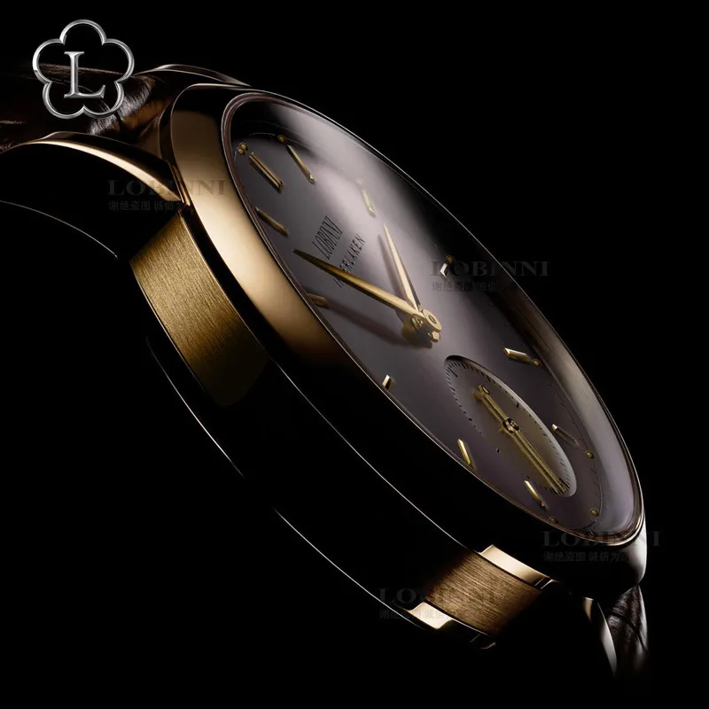 Часы для мужчин, швейцарский роскошный бренд LOBINNI Seagull, автоматические механические мужские часы, сапфир, Relogio Masculino, водонепроницаемые L6013-3