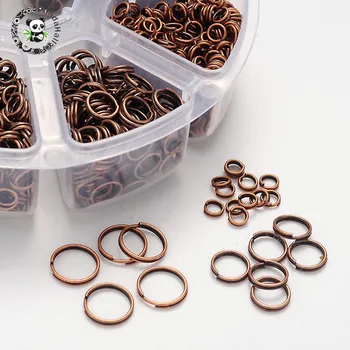 

Pandahall 1655pcs/box 5 Colors Iron Double loop Jump Split Rings Jewelry Findings Size: about 4~10mm in diameter, 0.7mm thick