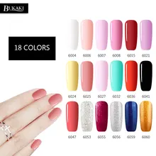 BUKAKI One Step Gel 3 in 1 UV Nail Polish Nail Art Soak Off UV LED Nail Lamp Shining Glitter Gel Glue No Need Top Base Coat