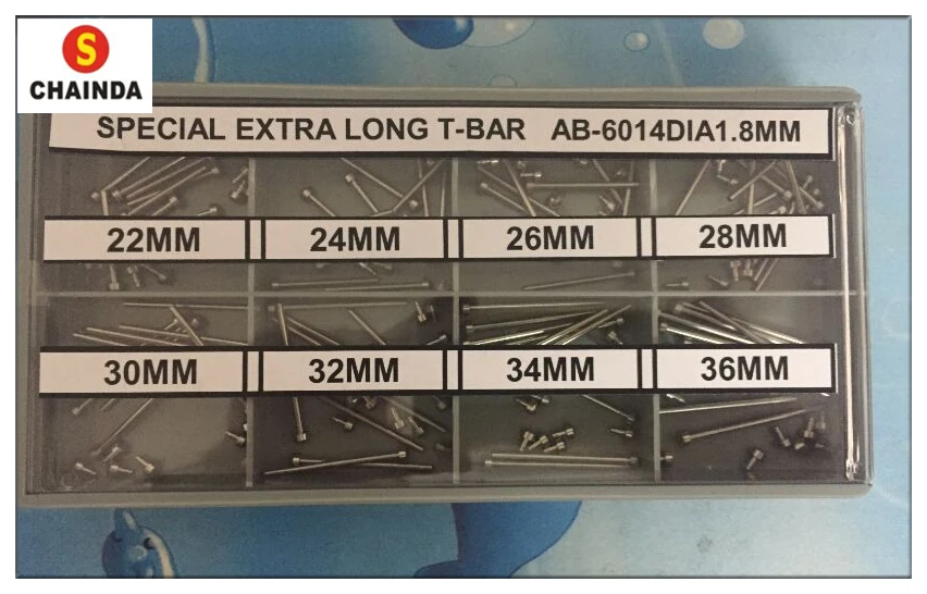 Ассортимент 180 шт. от группы к корпусу трения Pin ассортимент Extra Long с 1,5/1,8 мм Бар