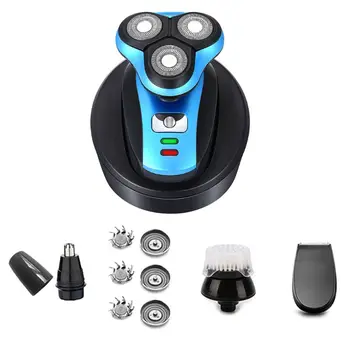

USB Wireless Charging Electric Shaver for Men Floating Three Blade Heads Electric Shaving Machine Rechargeable Razors Face Care