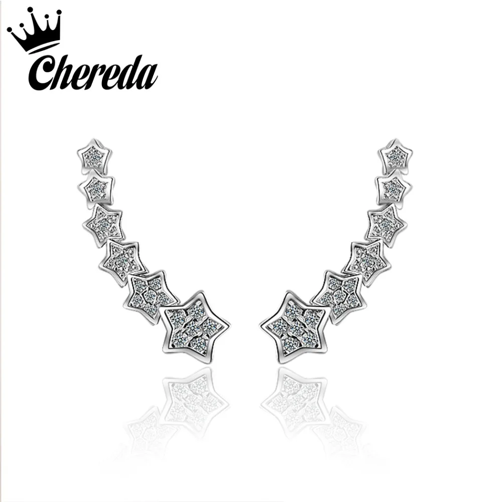 Chereda Новая мода Звезда Форма Серьги гвоздики Роскошные Стразы Классический вечерний комплект из колье серёг и браслета аксессуары для венчания ювелирные изделия