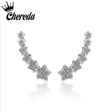 Chereda Новая мода Звезда Форма Серьги гвоздики Роскошные Стразы Классический вечерний комплект из колье серёг и браслета аксессуары для венчания ювелирные изделия