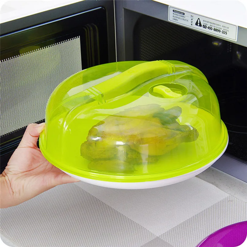 

Microwave Food Cover Plate Vented Splatter Protector Clear Kitchen Lid Safe Vent Wholesale Free Shipping 30RH31