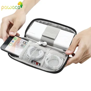 

Travel Gadget Organizer Bag with Handle Multifunction Digital Storage Bag Portable Empty USB Data Cable Travel Kit Case Pouch