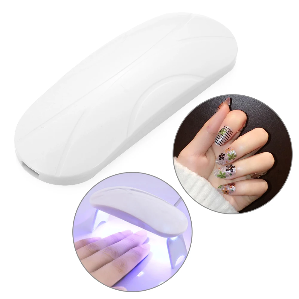 

Portable 6W Mini Nail Dryer Machine UV LED Lamp Micro USB Cable Home Use Nail UV Gel Varnish Dryer 3 LEDS Lamp Nail Art Tools