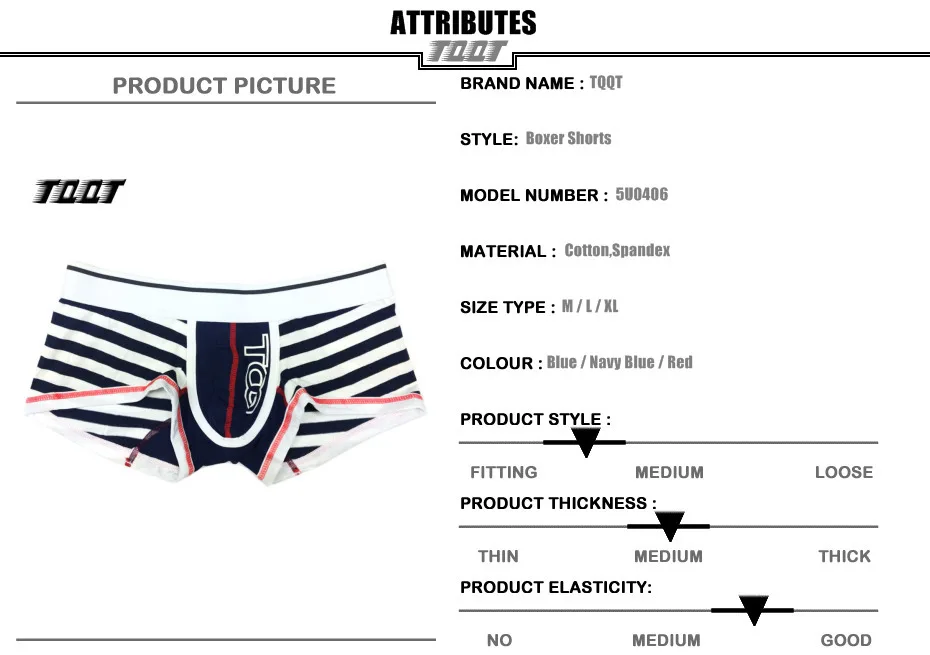 TQQT Мужское нижнее белье с широким поясом, Полосатое нижнее белье, хлопковые боксеры, мужское нижнее белье большого размера, хлопковое Мужское нижнее белье 5U0406