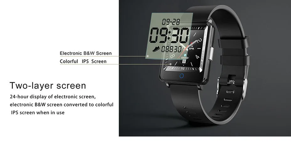 COLMI Dual Screen Smart Watch Men Blood Pressure Clock IP67 Waterproof Smartwatch Activity Fitness Tracker For android IOS phone 2