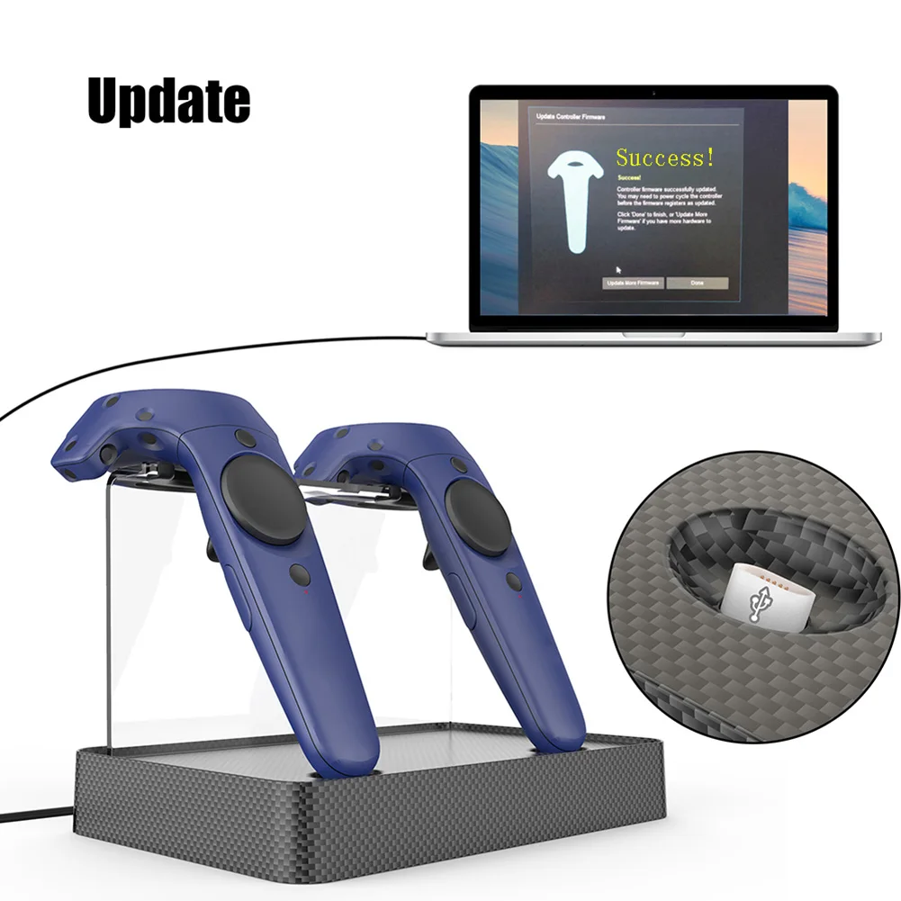 

HOT Wireless Charging Station Magnetic Dual Charging Stand for HTC VIVE VR Controller BUS66