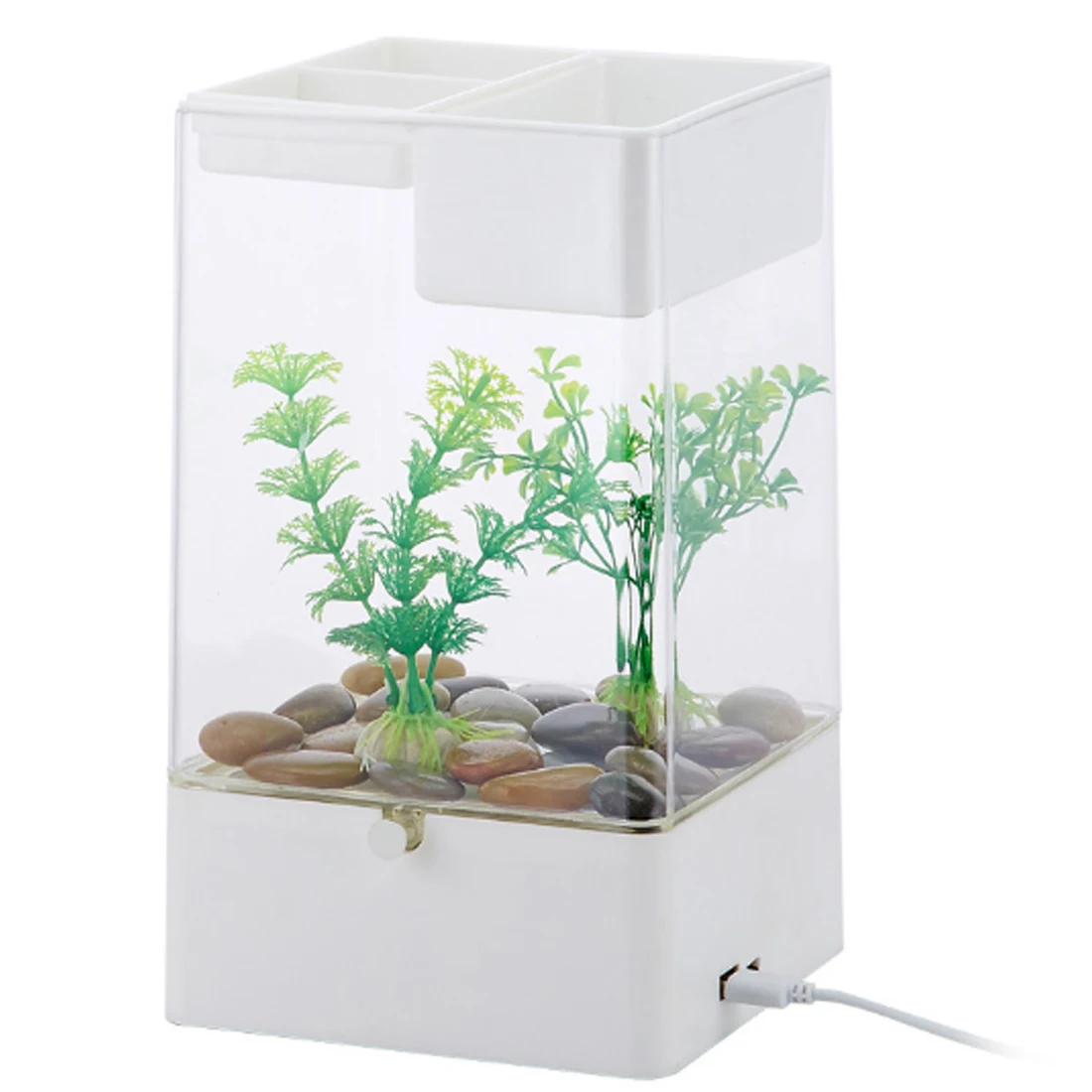 

No-need Change Water Lazy Mini Fighting Fish Tank Standard Configuration with Colorful Lighting Effect