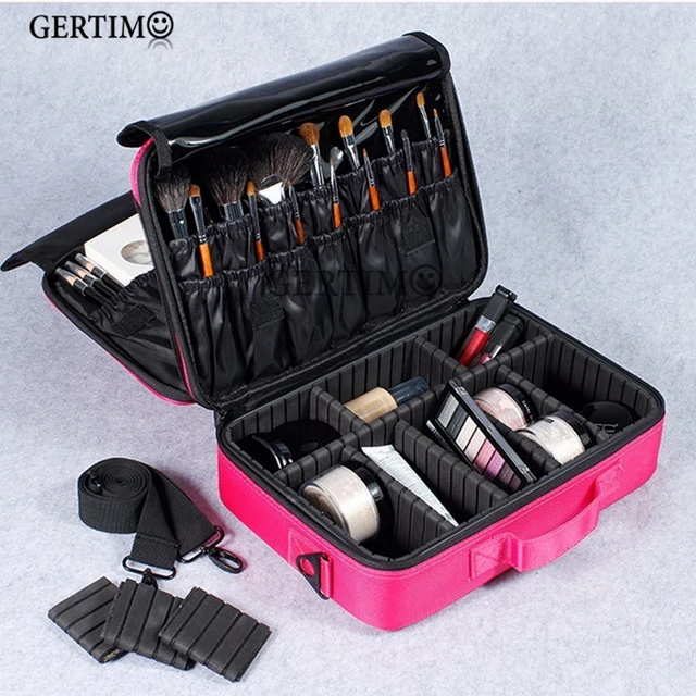 Frenessa Makeup Case Portable Train Case Cosmetic Box Organizer with Drawer  Nail Polish Storage with Mirror Lockable Makeup Artist Nail Tech Case for  Girls and Women - Black : Amazon.in: Beauty