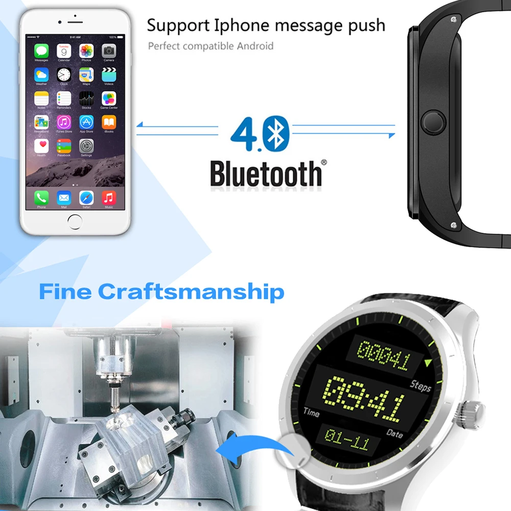  Q3 1.39 Inch Amoled Screen Smart Watch Android 3G GPS WIFI Bluetooth Heart Rate Monitor Smartwatch 