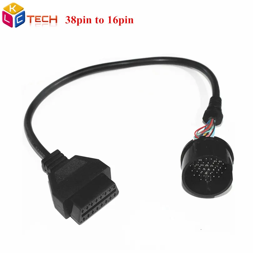 Качество полный контакт 38 PIN 16 Pin для быть-nz OBD2 OBDII 38pin диагностический разъем адаптера кабель