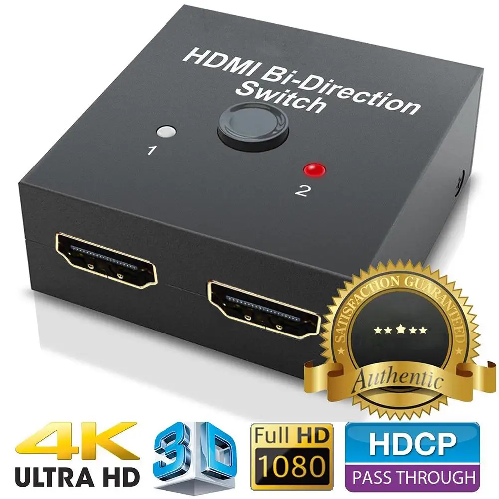 HDMI 2,0 двухнаправленный интеллектуальный коммутатор 2x1 1x2 Ultra HD 4K двунаправленный HDMI 2,0 Коммутатор Концентратор HDCP 3D 1080p 4K