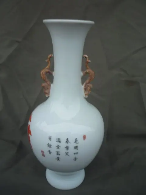Rare Old Qing Dynasty famille роза фарфоровая ваза ручная роспись с отметкой лучшая коллекция