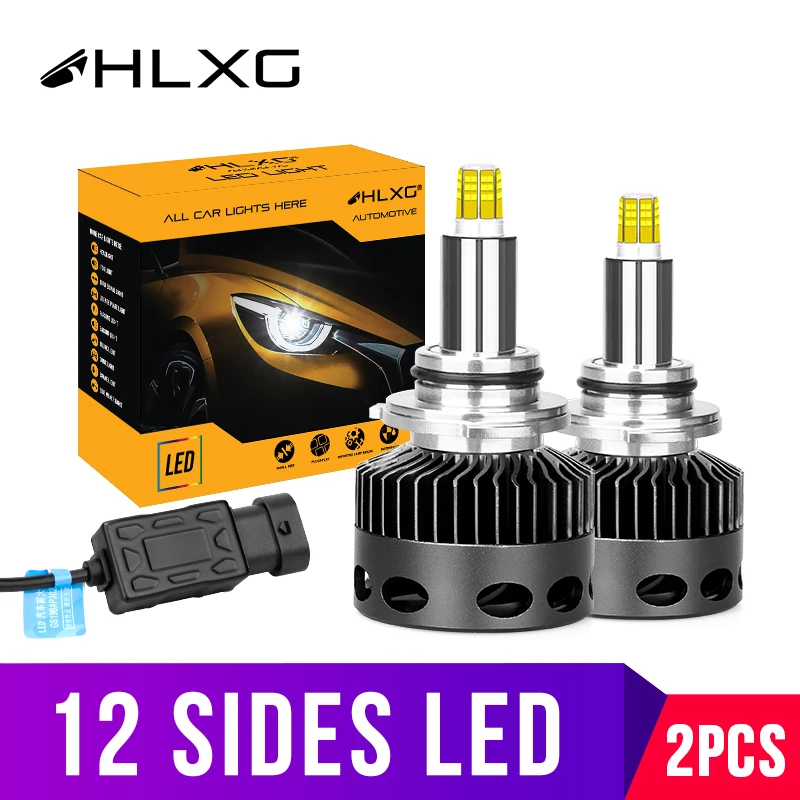 Мини 3D H1 H7 светодиодный 360 градусов H8 H11 HB3 9005 HB4 9006 12 боковых фары 30000LM 6500K